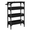 vidaXL Kitchen Trolley Black Oak 53 x 20 x 76 cm Engineered Wood