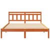 vidaXL Bed Frame Brown 140 x 200 cm Solid Pine Wood