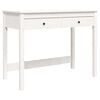 vidaXL Desk with Drawers White 100x50x78 cm Solid Wood Pine