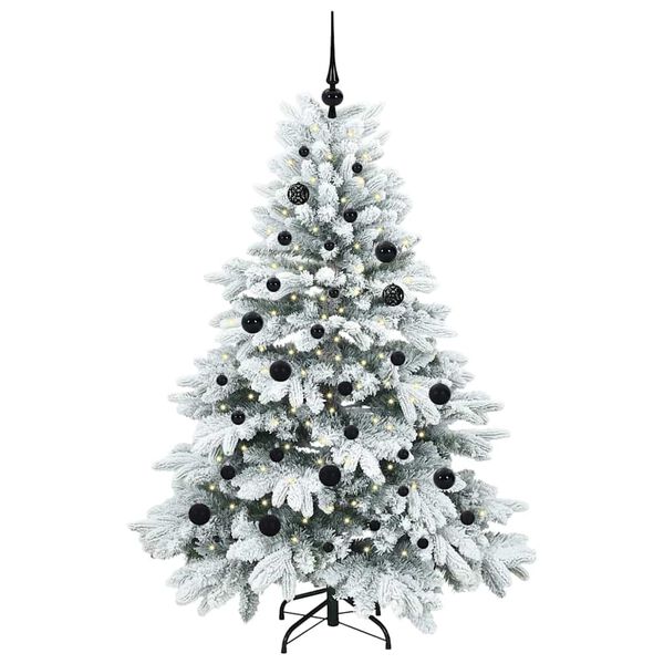 vidaXL Artificial Christmas Tree with 150 LEDs White 150 cm PE and PVC