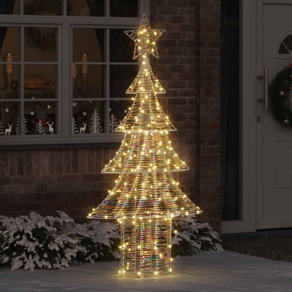 vidaXL Christmas Tree with 240 LEDs Warm white 181 cm PET