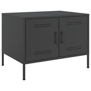 vidaXL Coffee Table Black 68x50x50,5 cm Steel