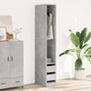 vidaXL Wardrobe Concrete Grey 30x50x200 cm Engineered Wood