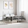 vidaXL Metal Bed Frame without Mattress with Footboard White 120x190cm