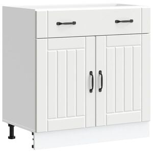 vidaXL Kitchen Base Cabinet "Lucca" White Engineered Wood