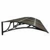 vidaXL Door Canopy Black 350x75 cm Polycarbonate