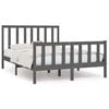 vidaXL Bed Frame without Mattress Grey 120x190 cm Solid Wood