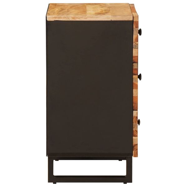 vidaXL Bed cabinet with Drawer Brown 50 x 33 x 62 cm Solid Mango Wood