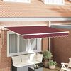 vidaXL Retractable Awning Manual Burgundy 300 x 200 cm Fabric