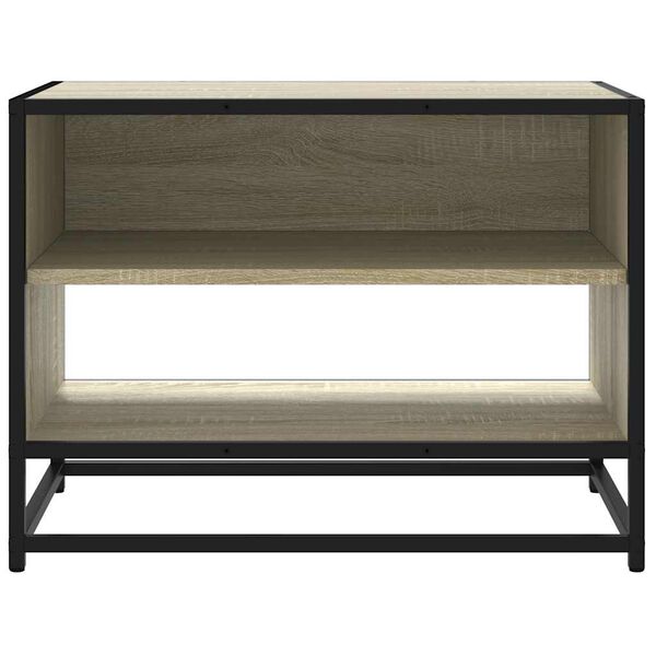vidaXL TV Cabinet Sonoma Oak 61x40x46 cm Engineered Wood and Metal