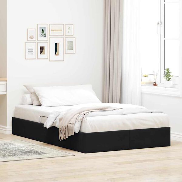 vidaXL Storage Bed with Mattress Black 120 x 200 cm Velvet