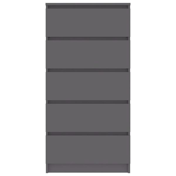 vidaXL Drawer Sideboard Grey 60x35x121 cm Engineered Wood