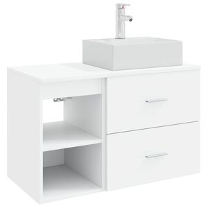 vidaXL Bathroom Furniture Set 2 pcs White Engineered Wood