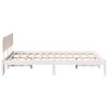 vidaXL Bed Frame with Headboard White 120 x 200 cm Solid Pine Wood