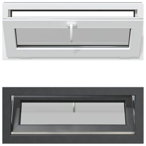 vidaXL Basement Window RISOR 110 x 40 cm PVC and Glass Anthracite