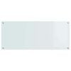 vidaXL Kitchen Backsplash White 120 x 50 cm Tempered Glass