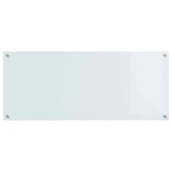 vidaXL Kitchen Backsplash White 120 x 50 cm Tempered Glass