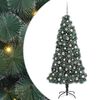 vidaXL Artificial Pre-lit Christmas Tree with Ball Set Green 210 cm