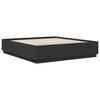 vidaXL Bed Frame with Headboard Black 200 x 200 cm Engineered Wood