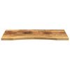 vidaXL Desk Top with Curve 90x60x2.5 cm Solid Wood Rough Mango