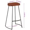 vidaXL Gavin Bar Stools 2 pcs 50x40x78 cm Solid Wood Mango
