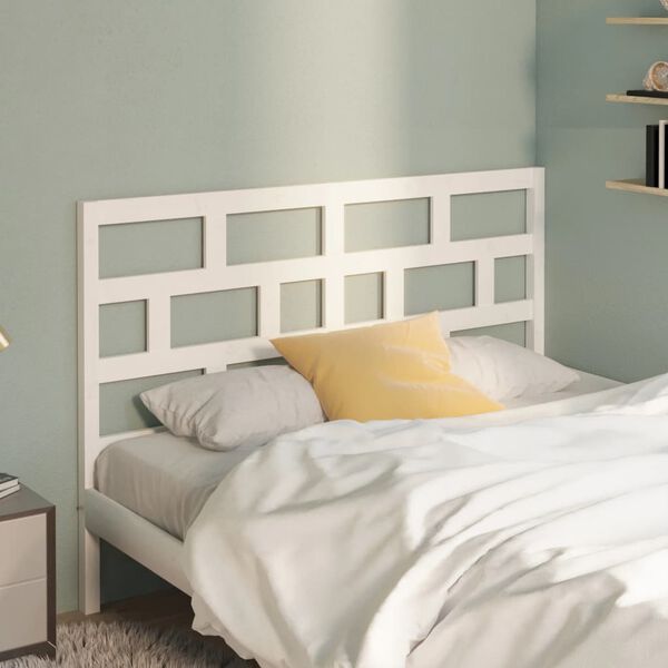 vidaXL Bed Headboard White 156x4x100 cm Solid Wood Pine