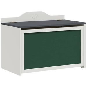 vidaXL Box with Storage and Chalkboard Front ROROS Grey and White