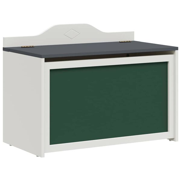 vidaXL Box with Storage and Chalkboard Front ROROS Grey and White
