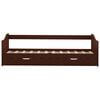 vidaXL Pull-out Sofa Bed Frame without Mattress Dark Brown 90x200 cm