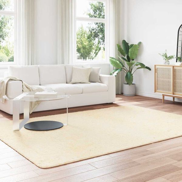 vidaXL Shaggy Rug High Pile NAVARRA Cream 200x290 cm Polyester