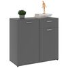 vidaXL Sideboard Grey 80x36x75 cm Engineered Wood