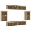 vidaXL TV Cabinet Set Wall-mounted 8 pcs Artisan oak Engineered wood