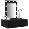 vidaXL Dressing Table Black 60 x 40 x 70 cm Engineered Wood