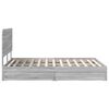 vidaXL Storage Bed Grey Sonoma 160 x 200 cm Engineered Wood