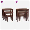 vidaXL Nesting Side Tables 3 pcs Brown Solid Mahogany Wood