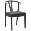 vidaXL Dining Chair 2 pcs Light Brown and Black Solid Rubber Wood
