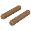 vidaXL Wooden Dowels 2 pcs Brown &Oslash;8 x 35 mm Solid wood