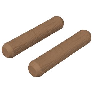 vidaXL Wooden Dowels 2 pcs Brown &Oslash;8 x 35 mm Solid wood