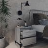 vidaXL Bed Cabinets with Metal Legs 2 pcs Grey Sonoma 40x35x50 cm