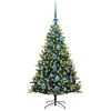 vidaXL Artificial Hinged Christmas Tree 150 LEDs Green 120 cm