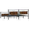 vidaXL Metal Bed Frame without Mattress Smoked Oak 200x200 cm