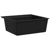 vidaXL Kitchen Sink with Overflow Hole Black Granite