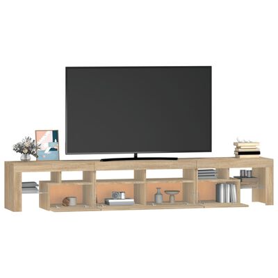 vidaXL TV Cabinet with LED Lights Sonoma Oak 230x36.5x40 cm