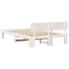 vidaXL Bed Frame with Headboard White 120 x 190 cm Solid Pine Wood
