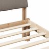 vidaXL Bed frame Brown and taupe 80 x 200 cm Solid pine wood