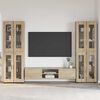 vidaXL TV Cabinet Set with Drawer FLORIN Sonoma Oak Engineered Wood