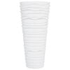 vidaXL Planter with Removable Inner White 18/45 L PP Grooved Look