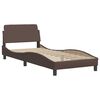 vidaXL Bed Frame without Mattress "Zadar" Brown 80x200 cm Faux Leather