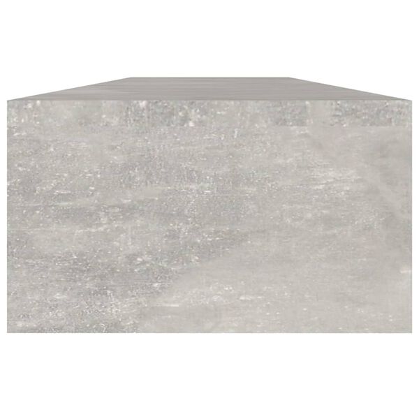 vidaXL Monitor Stand Concrete Grey 110x23.5x9 cm Engineered Wood