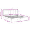 vidaXL Extra Long Bed Frame without Mattress White 180x220 cm Solid Wood